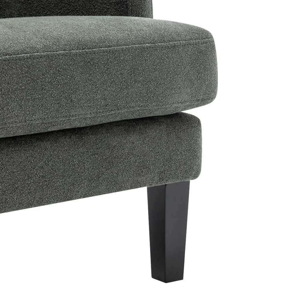 SILAS WINTER MOSS CHENILLE WING BACK ARMCHAIR/OCCASIONAL CHAIR - MyChocolateWood
