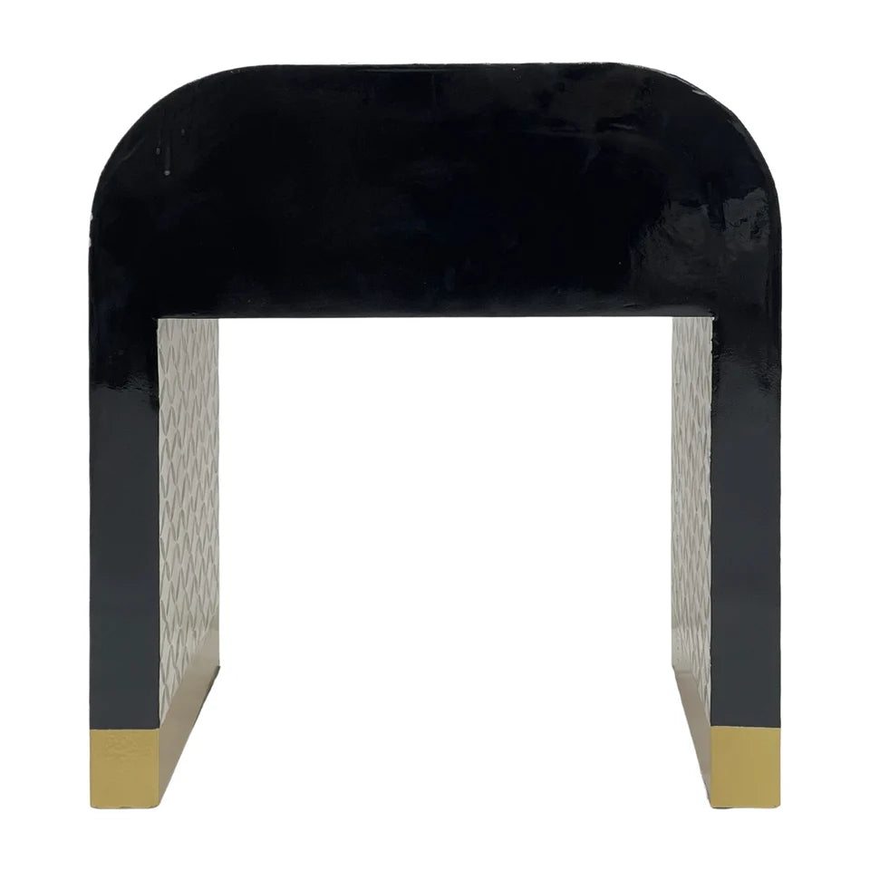 Kenora 1-Drawer Mother of Pearl Hand Inlay Bedside Table