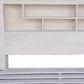 OASIS KING BED WITH WOODEN BOOKCASE & 2 END STORAGE DRAWERS WHITE