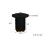 Raven Handmade Solid Mango Column Side Table/Lamp Table with Gold Accents