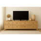 Joelle 8-Drawer Lowboy / Dresser in Distressed Rustic - Chocolate Wood