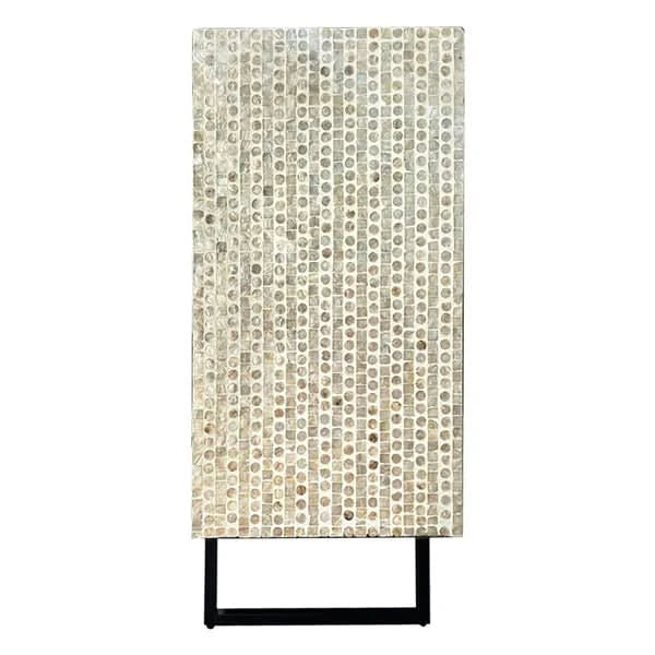 VANYA  MOTHER OF PEARL HAND INLAY 2-DOOR 4-SHELF SIDEBOARD/BUFFET - MyChocolateWood