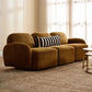 LORELEI  3-SEATER MODULAR SOFA CHENILLE TOFFEE COLOUR - MyChocolateWood