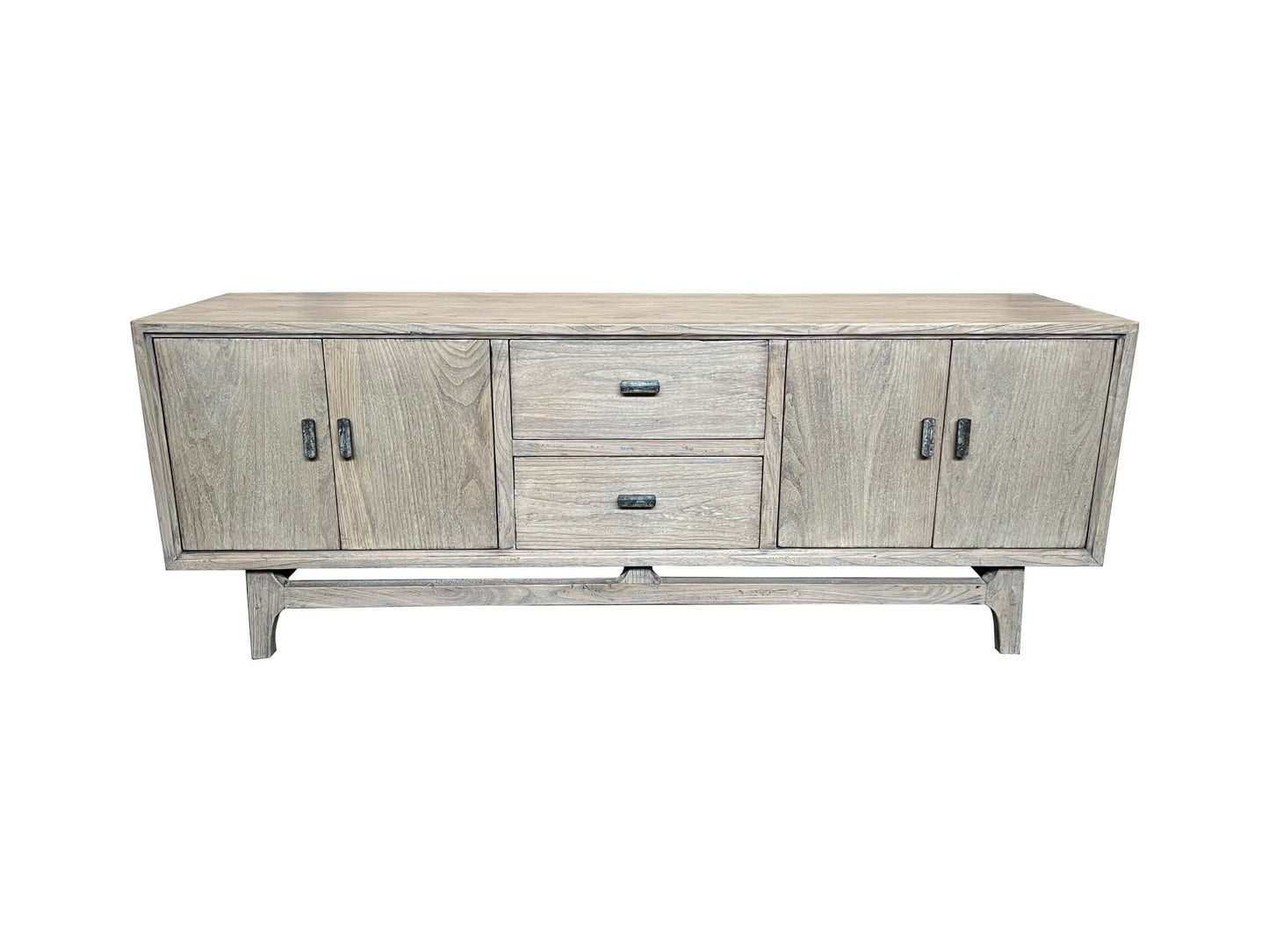 NEVANA  RECYCLED ELM TIMBER TELEVISION UNIT 4 DOORS 2 DRAWERS NATURAL 160CM (Copy) - MyChocolateWood
