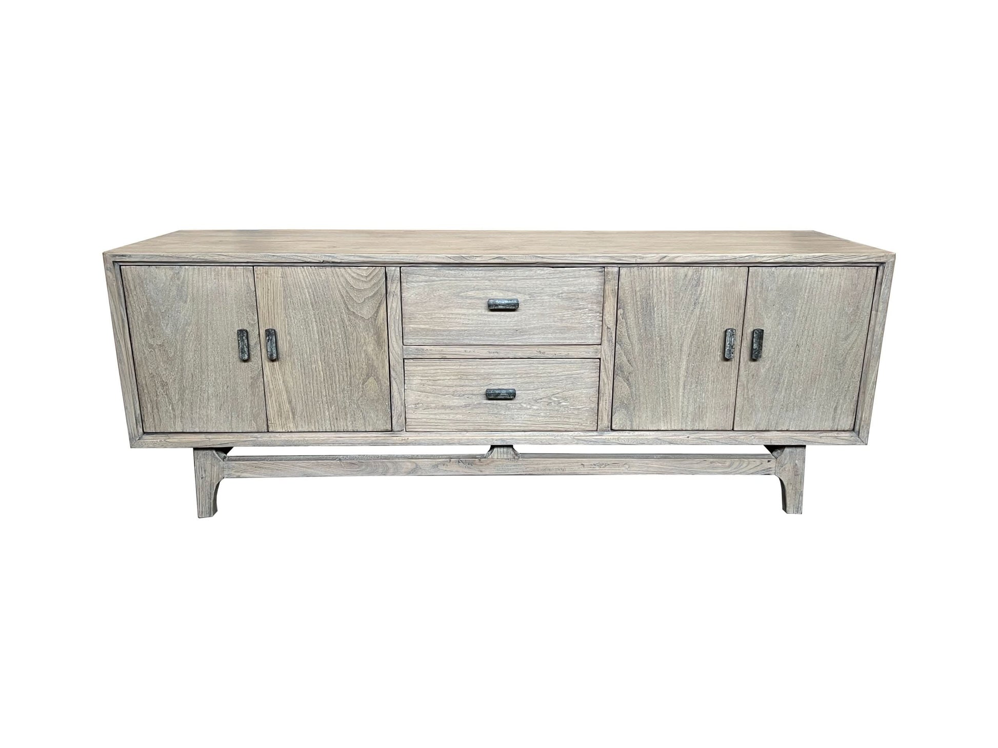 NEVANA  RECYCLED ELM TIMBER TELEVISION UNIT 4 DOORS 2 DRAWERS NATURAL 160CM (Copy) - MyChocolateWood