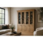 Bordeaux Solid Elm Wood Display Buffet & Hutch Cabinet
