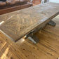 HARLOW PARQUET RECLAIMED ELM DOUBLE EXTENSION DINING TABLE WITH PEDESTAL BASE 210/260/310CM NATURAL ELM - MyChocolateWood