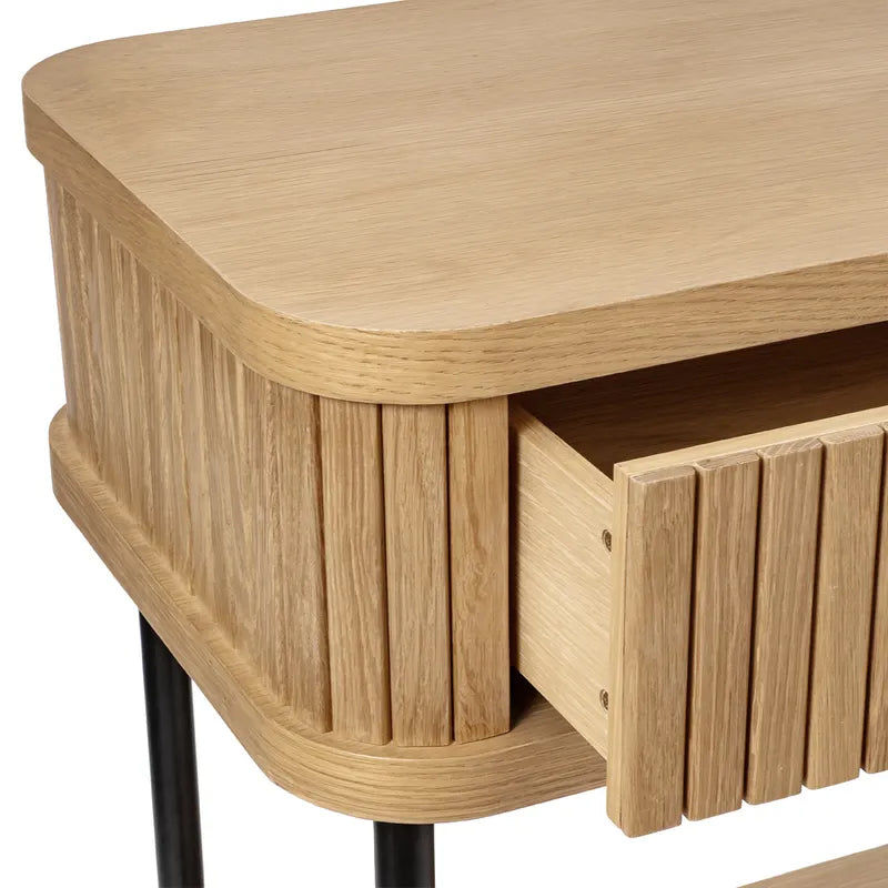 PEMBROKE OAK 2-DRAWER CONSOLE TABLE/HALL TABLE NATURAL - MyChocolateWood