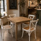 TARA 4-SEATER SQUARE DINING TABLE IN SOLID OAK WITH A NATURAL FINISH 90CM - MyChocolateWood