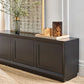 CARLSON OAK WOOD BLACK BUFFET/SIDEBOARD 200CM - MyChocolateWood