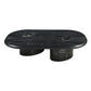 Sable Handmade Coffee Table - Mango Hardwood Top with Marble Inset Detail & Solid Marble Legs