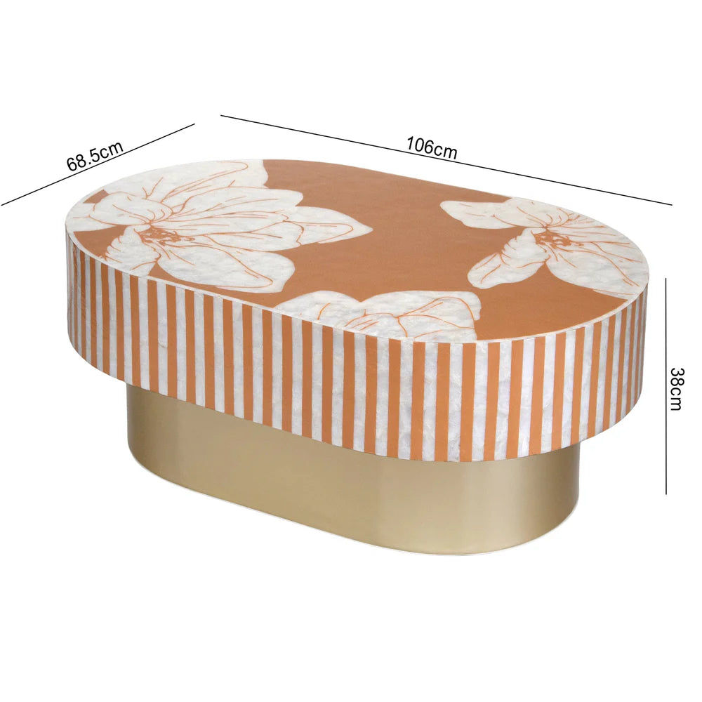 SERAPH MOTHER OF PEARL HAND INLAY COFFEE TABLE - MyChocolateWood