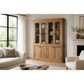 Bordeaux Solid Elm Wood Display Buffet & Hutch Cabinet