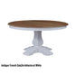 BECKETT HAMPTON STYLE SOLID MAHOGANY ROUND TRESTLE DINING TABLE IN ANTIQUE FRENCH OAK 152CM - MyChocolateWood