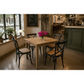 Tara Square Dining Table with 4 Melrose Solid Oak Crossback Chairs in Black