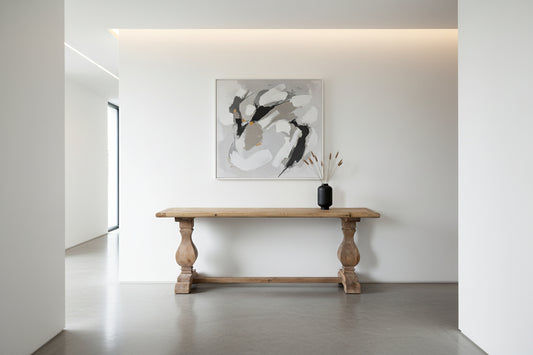 BORDEAUX HALL TABLE/CONSOLE TABLE IN SOLID ELM WOOD 150CM - MyChocolateWood