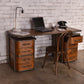 ARTURO SOLID FRUITWOOD/STEEL HOME OFFICE DESK WRITING DESK ART DECO STYLE - MyChocolateWood