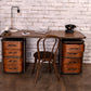 ARTURO SOLID FRUITWOOD/STEEL HOME OFFICE DESK WRITING DESK ART DECO STYLE - MyChocolateWood