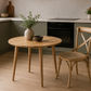 Fitan Solid Oak Round Dining Table 120cm & 4 Melrose Cross Back Chairs in Natural - Chocolate Wood