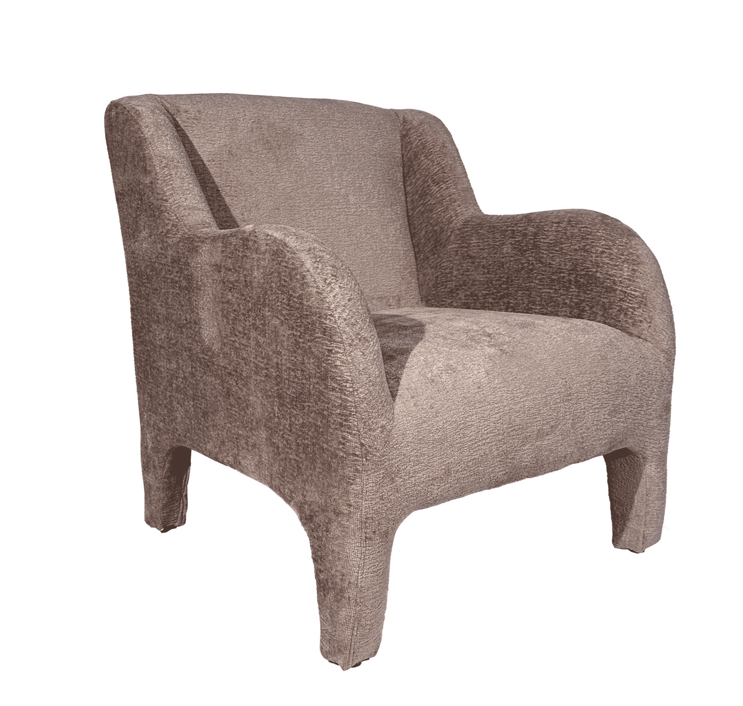 KITTY SOLID MAHOGANY ACCENT ARMCHAIR PEACH COLOUR - MyChocolateWood