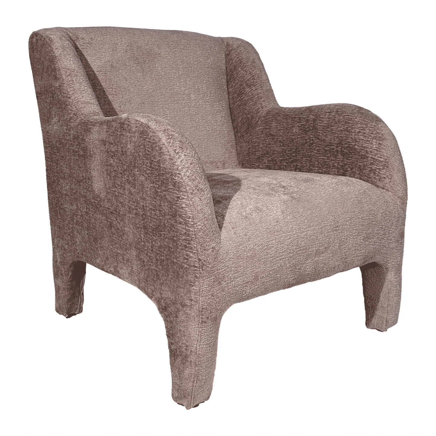 KITTY SOLID MAHOGANY ACCENT ARMCHAIR PEACH COLOUR