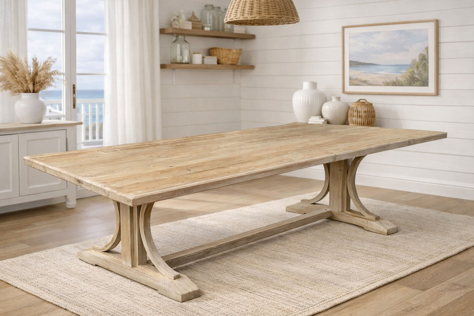 PROVENZ RECYCLED ELM RUSTIC DINING TABLE 200CM - MyChocolateWood