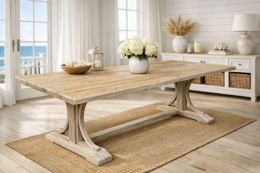 PROVENZ RECYCLED ELM RUSTIC DINING TABLE 200CM - MyChocolateWood