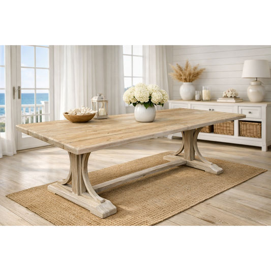 PROVENZ RECYCLED ELM RUSTIC DINING TABLE 200CM - MyChocolateWood
