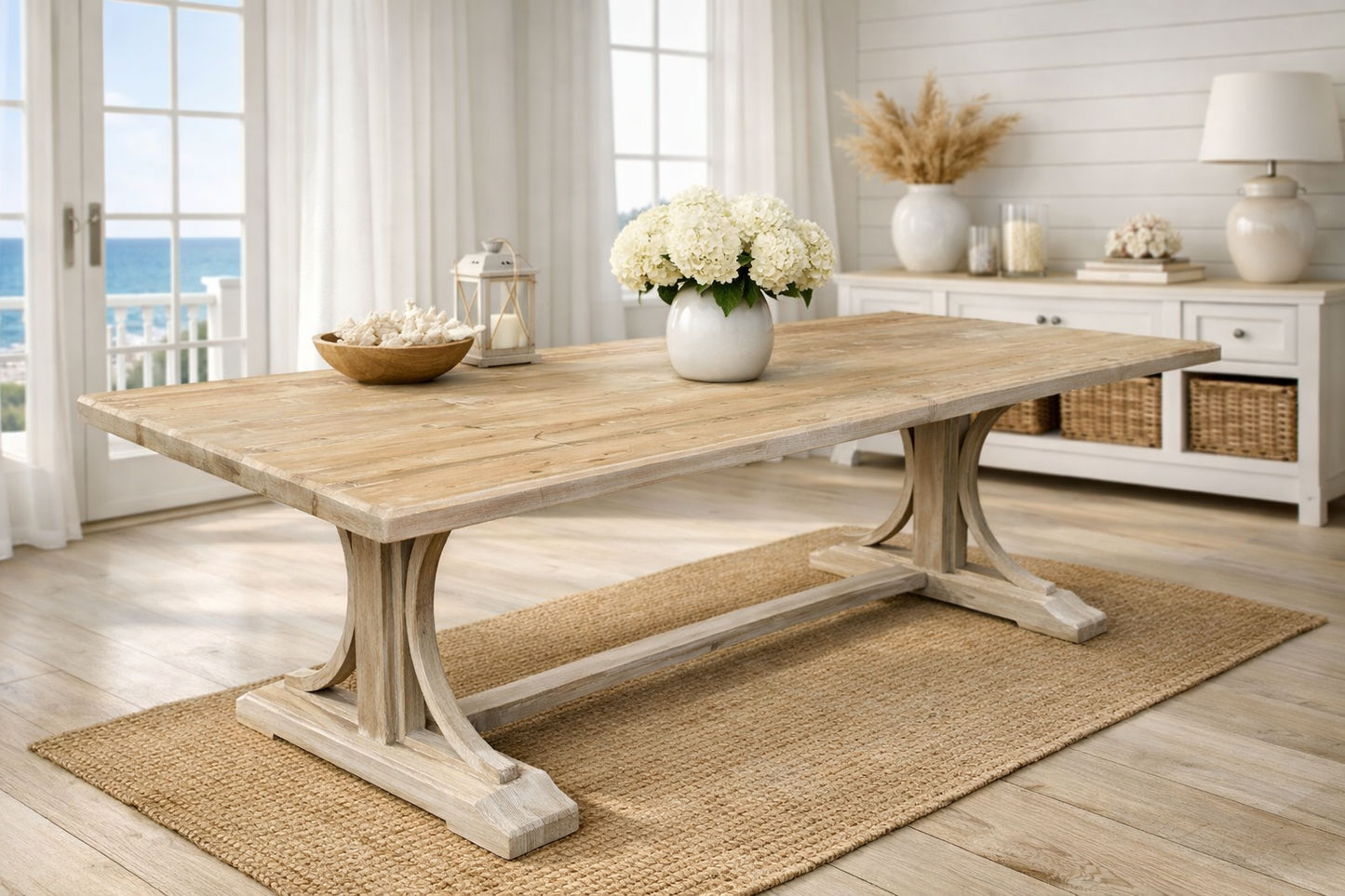 PROVENZ RECYCLED ELM RUSTIC DINING TABLE 200CM - MyChocolateWood