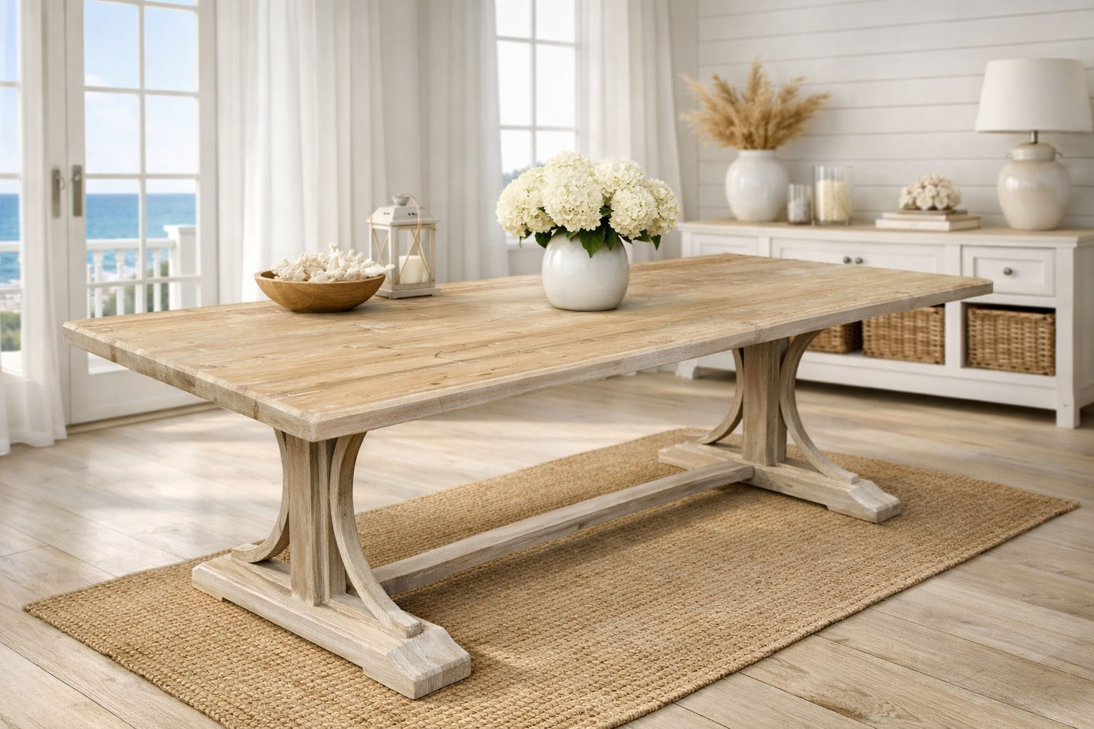 PROVENZ RECYCLED ELM RUSTIC DINING TABLE 200CM - MyChocolateWood