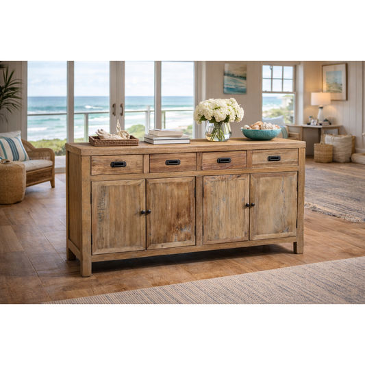 LORAN RECYCLED ELM RUSTIC BUFFET - NATURAL - MyChocolateWood