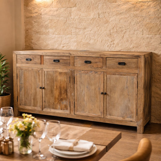 LORAN RECYCLED ELM RUSTIC BUFFET - NATURAL - MyChocolateWood
