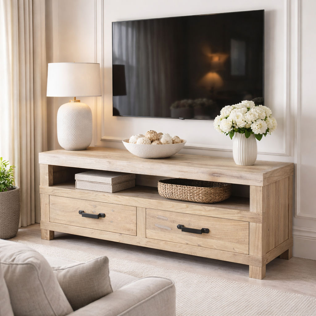 FAIRMONT RECYCLED ELM TV UNIT - 2 SIZES - MyChocolateWood