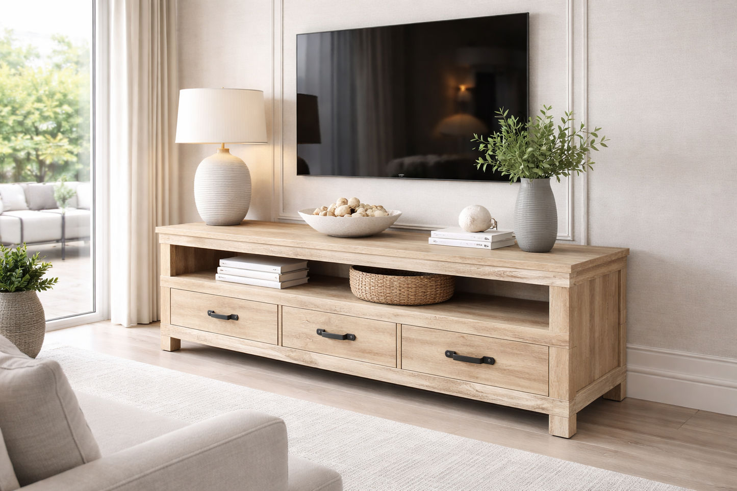 FAIRMONT RECYCLED ELM TV UNIT - 2 SIZES - MyChocolateWood