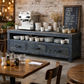 FAIRMONT RECYCLED ELM TV UNIT BLACKWASH - 2 SIZES - MyChocolateWood