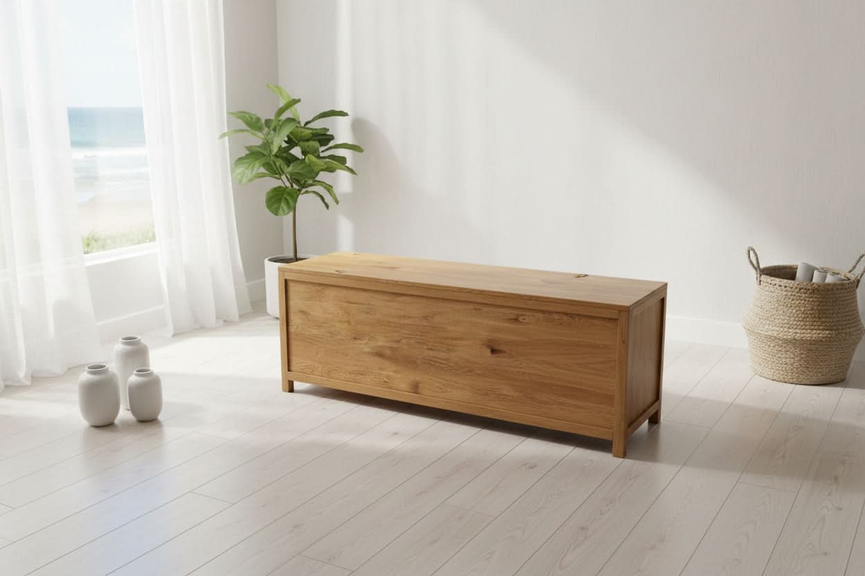 TARA SOLID OAK 3 DRAWERS TV/ENTERTAINMNET UNIT - MyChocolateWood
