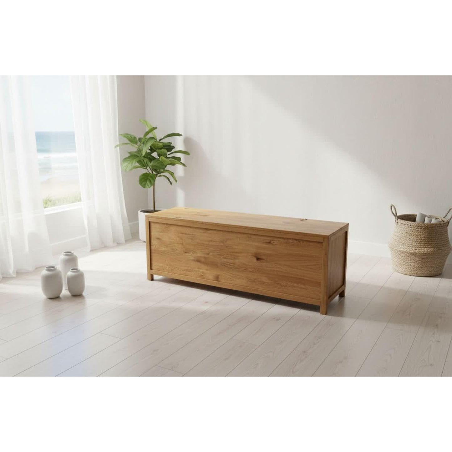 TARA SOLID OAK 3 DRAWERS TV/ENTERTAINMNET UNIT