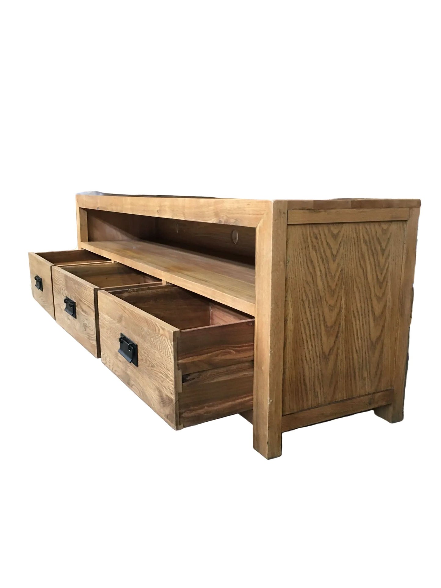TARA SOLID OAK 3 DRAWERS TV/ENTERTAINMNET UNIT - MyChocolateWood