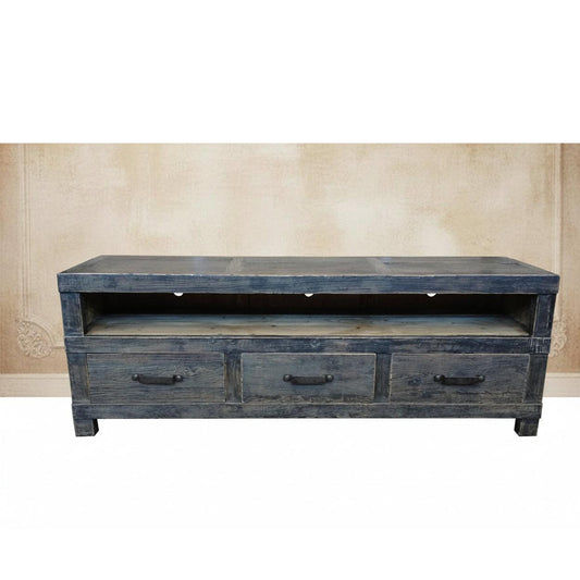 FAIRMONT RECYCLED ELM TV UNIT BLACKWASH - 2 SIZES