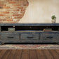 FAIRMONT RECYCLED ELM TV UNIT BLACKWASH - 2 SIZES - MyChocolateWood