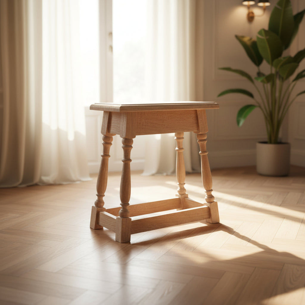 MORO RECLAIMED ELM BAR STOOL 45CM SQUARE FOOT - MyChocolateWood