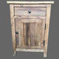 2 X LINDI RECYCLED ELM RUSTIC COUNTRY STYLE BEDSIDE TABLE WITH 1 DOOR & 1 DRAWER - MyChocolateWood