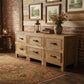2 X FAIRMONT RECLAIMED ELM TIMBER 2 DRAWER BEDSIDE TABLE RUSTIC - MyChocolateWood