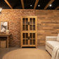 FAIRMONT RECYCLED ELM GLASS CABINET - NATURAL - MyChocolateWood