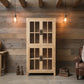 FAIRMONT RECYCLED ELM GLASS CABINET - NATURAL - MyChocolateWood