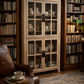 FAIRMONT RECYCLED ELM GLASS CABINET - NATURAL - MyChocolateWood