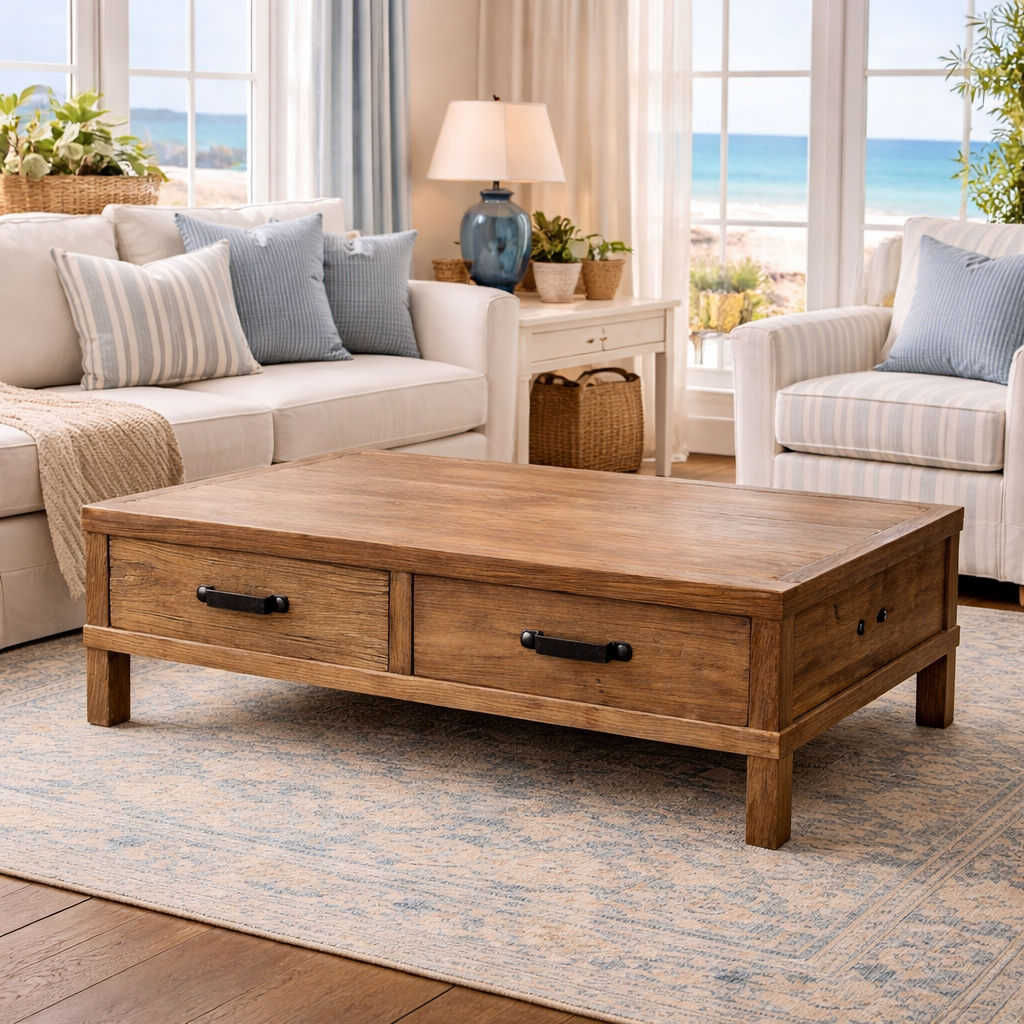 FAIRMONT RECYCLED ELM COFFEE TABLE (Copy) - MyChocolateWood