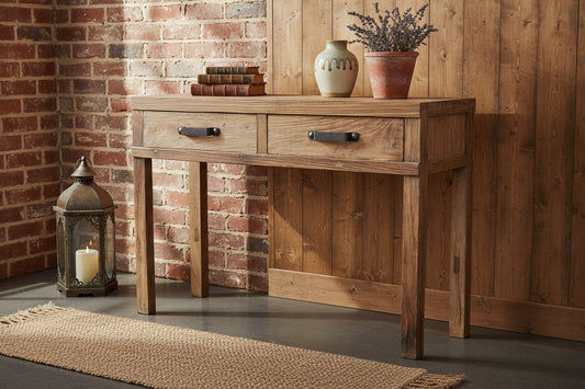 FAIRMONT HALL TABLE/CONSOLE TABLE IN RECYCLED ELM - 2 SIZES - MyChocolateWood