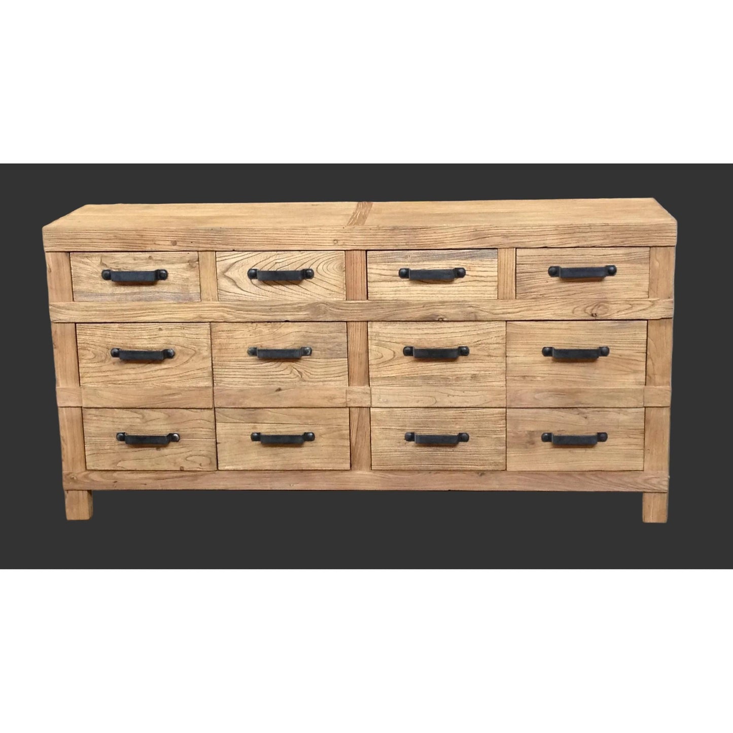 FAIRMONT BUFFET RECYCLED ELM 4 DOORS & 4 DRAWERS