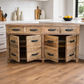 FAIRMONT BUFFET RECYCLED ELM 4 DOORS & 4 DRAWERS - MyChocolateWood